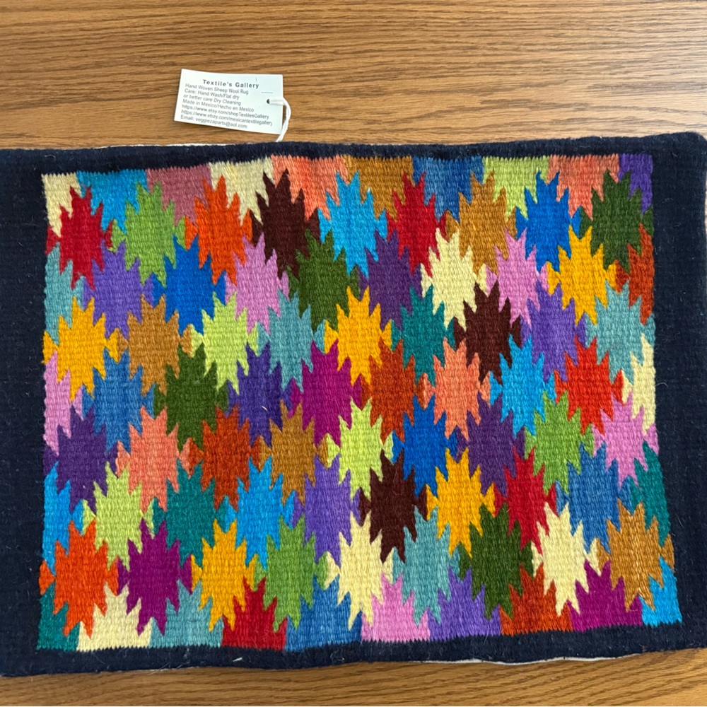 Vibrant Multicolor Wool Accent Pillow